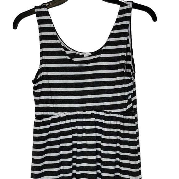 Pink Blush Maternity Striped Empire Waist Maxi Tank Dress Scoop Neck Small Women - Picture 2 of 7